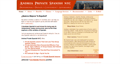 Desktop Screenshot of andreaprivatespanish.com